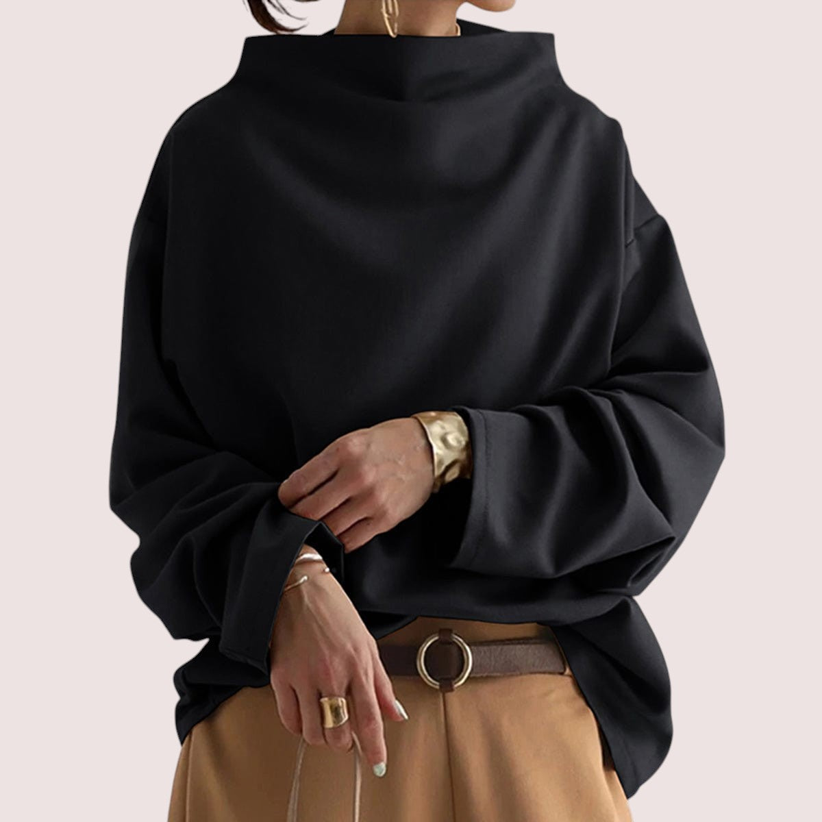 Elira Stockholm™ | Chic Tröja Med Hög Krage