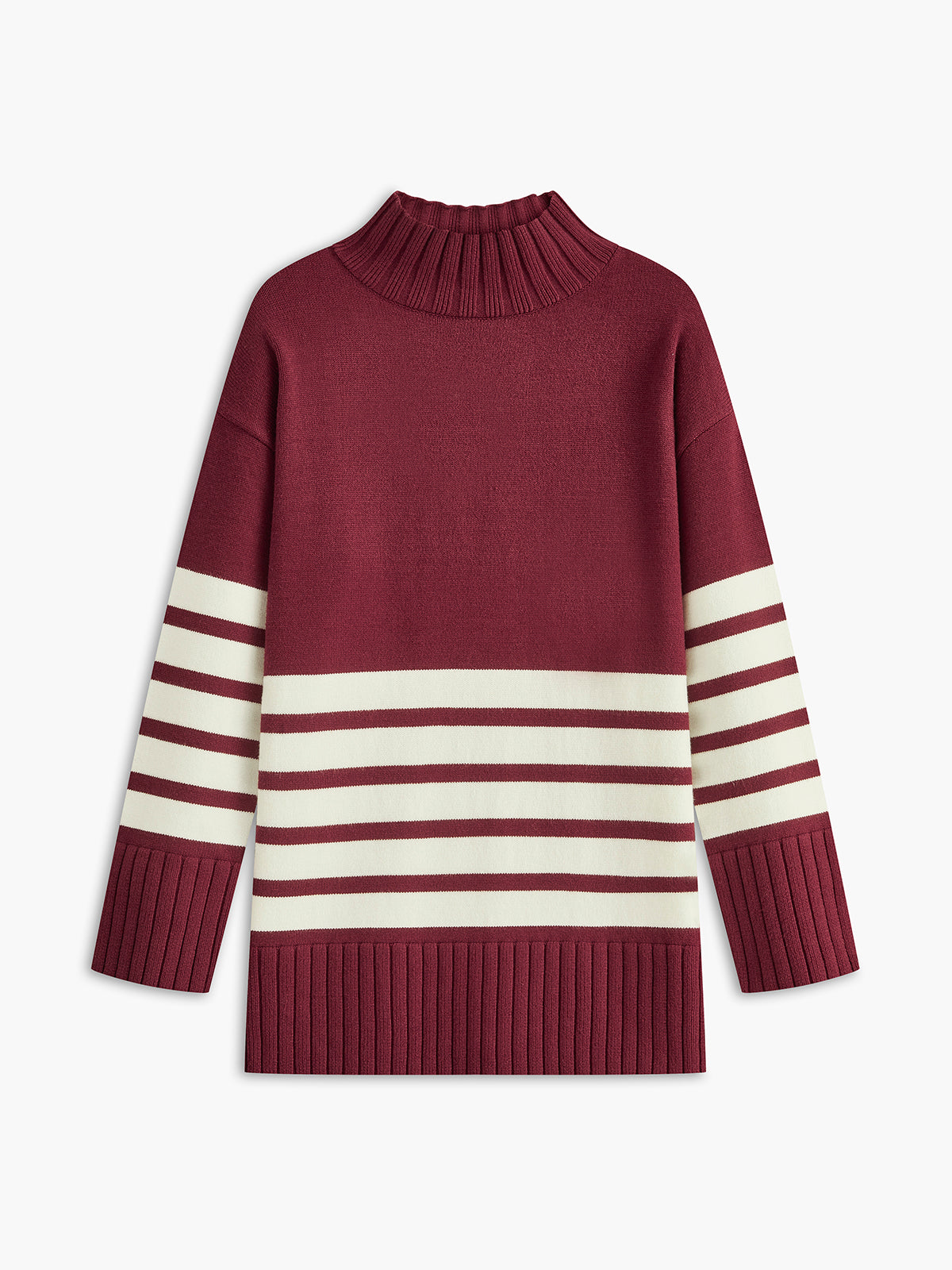 Elira Stockholm™ |  Randig Turtleneck Klänning/Tröja för Kvinna