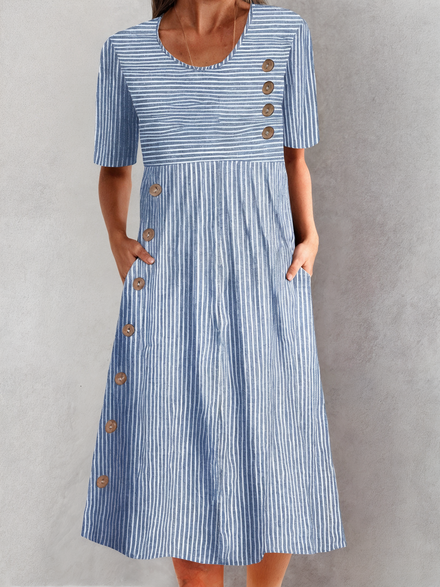 Elira Stockholm™ | Stribet Sommerkjole